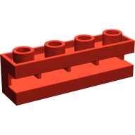 Lego kostka (kostička) 1x4 s drážkou, červená (265321, 4160734, 4229849, 4530013, 4568268)